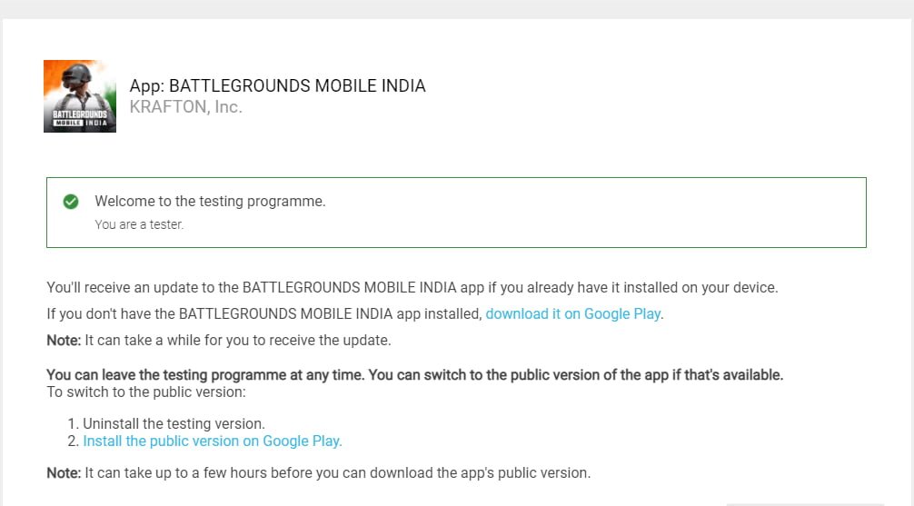 download battleground mobile India